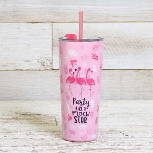 NWT Party LIKE A Star Cantini Star Pink Flamingo Party Tumbler 22oz